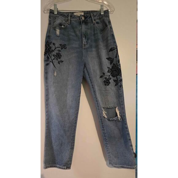 Pacsun FLORAL Embroidery Jean - Picture 1 of 4